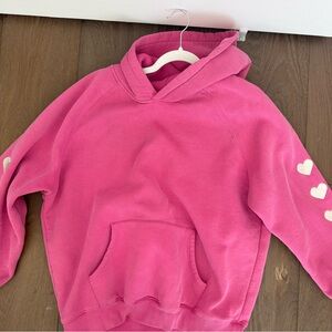 Vibrant Pink Hoodie with Heart Details